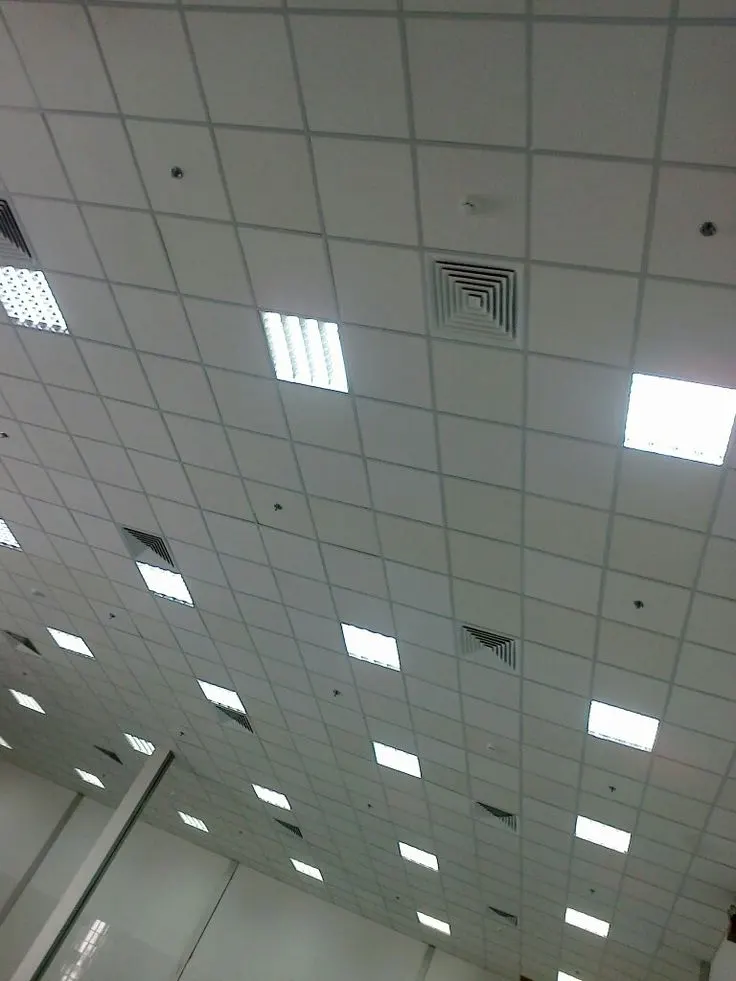 Grid ceiling tiles in a clinic Grid ceiling tiles in a clinic