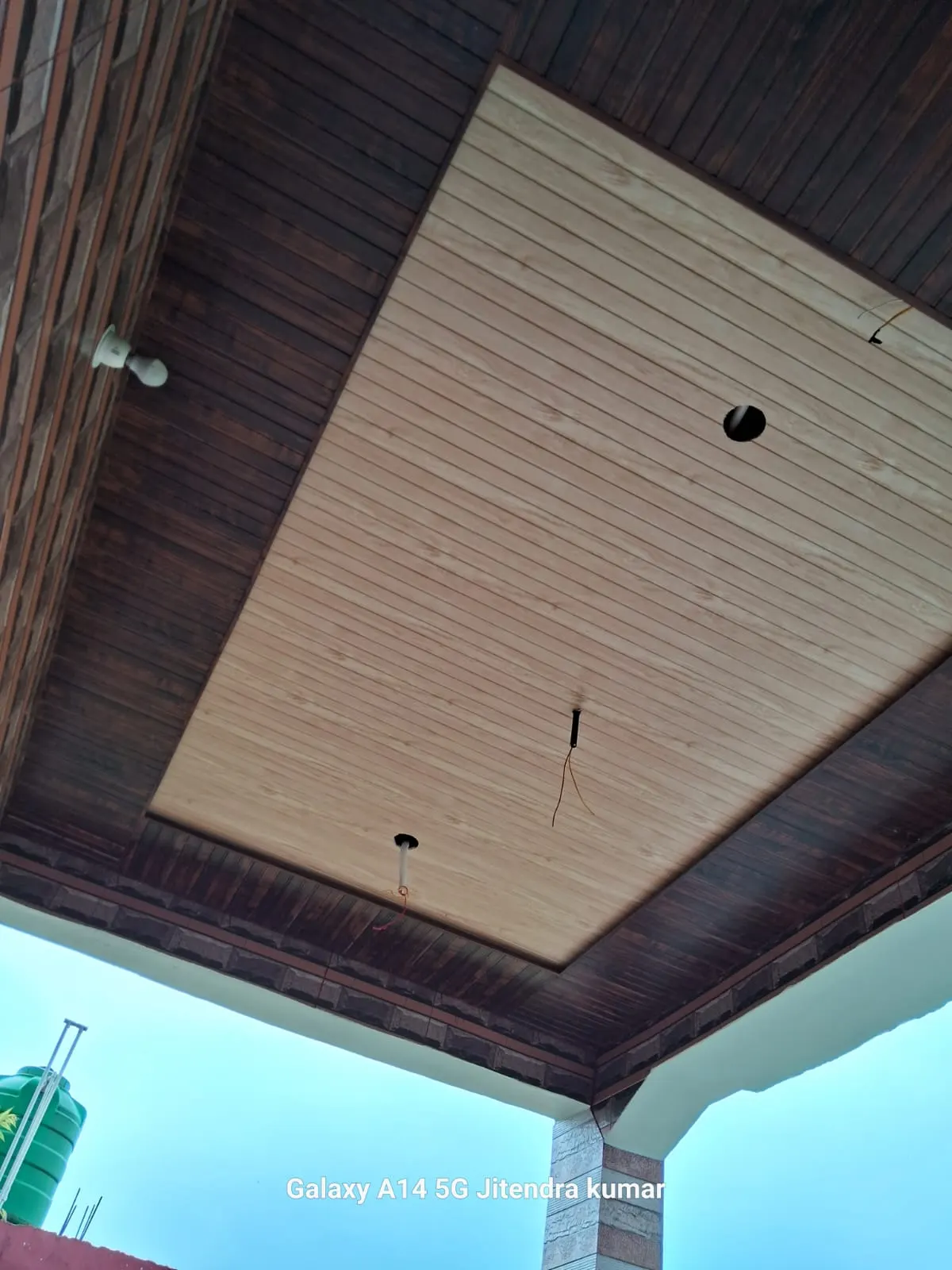 Waterproof PVC ceiling panels in a damp area Waterproof PVC ceiling panels in a damp area
